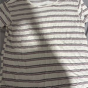 Striped White and Black T-Shirt